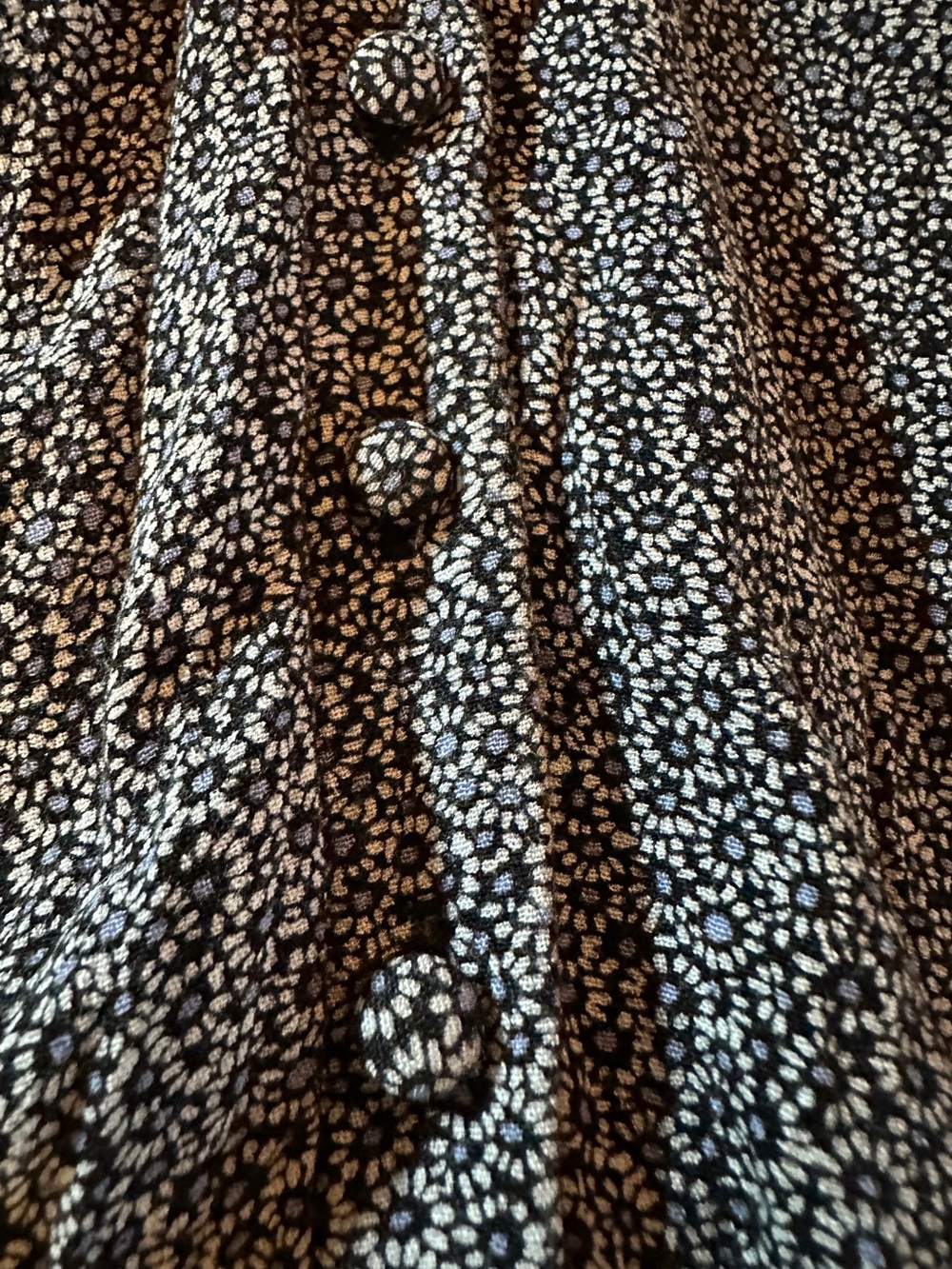 Abercrombie & Fitch Navy and Gray Floral Button-Front Dress - Picture 8 of 10